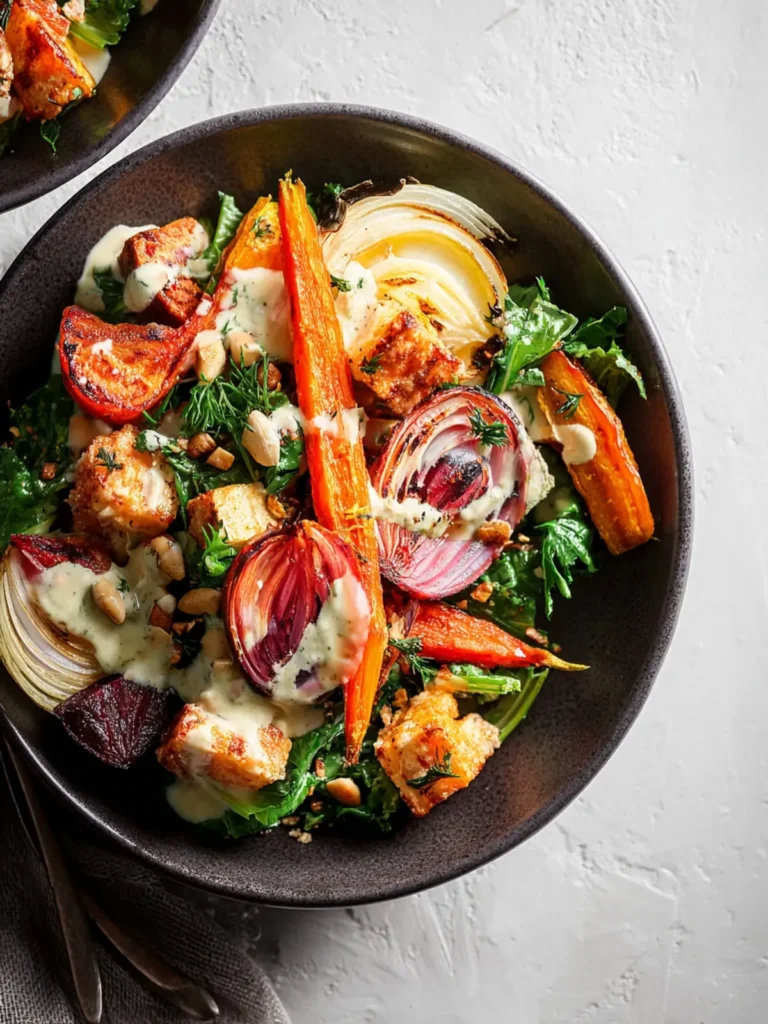 Roasted Root Vegetable Bowls with Tahini Dressing First Image