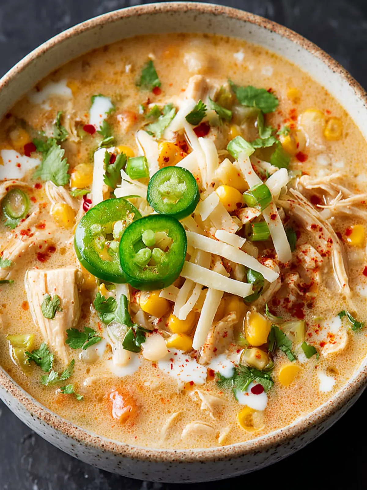 Creamy Green Chicken Enchilada Soup First Image
