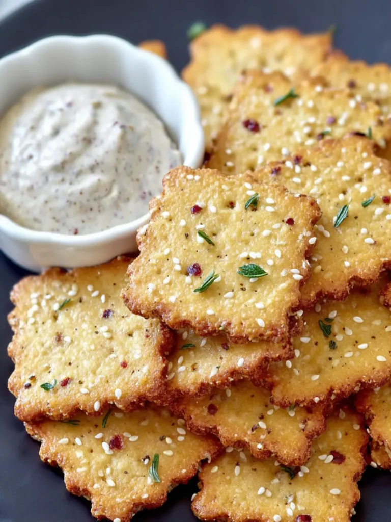 Sesame Almond Flour Crackers First Image