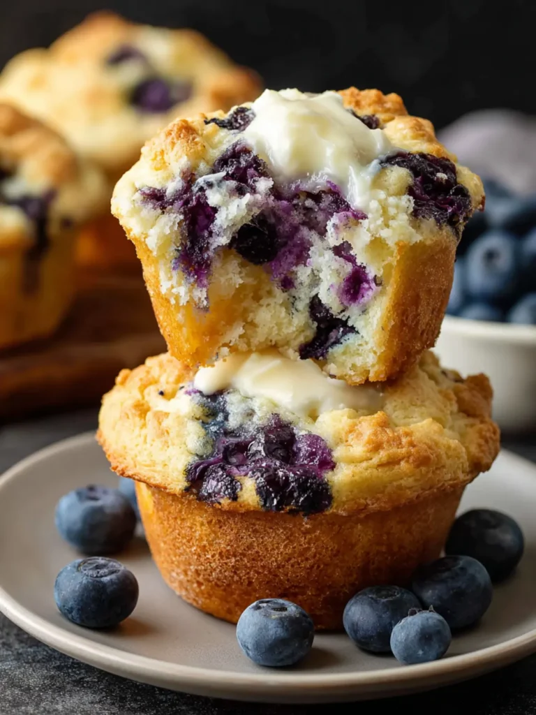 Irresistible Blueberry Cottage Cheese Muffins Recipe First Image
