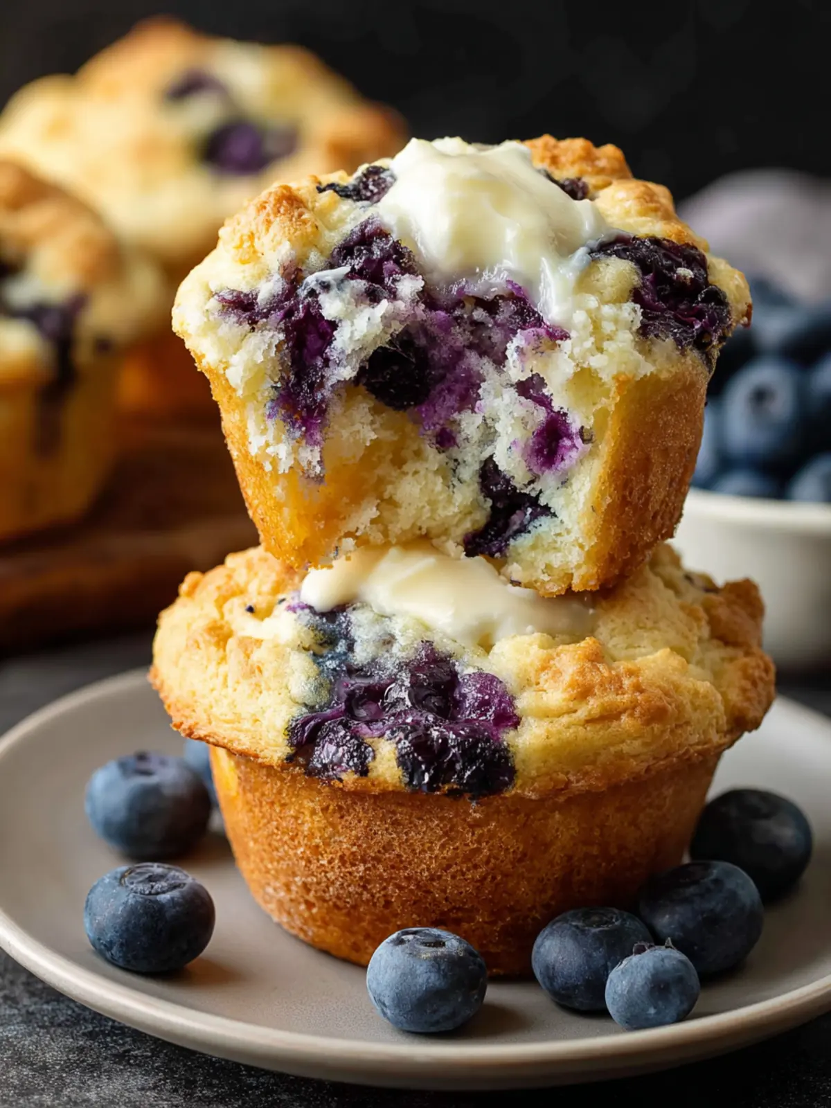 Irresistible Blueberry Cottage Cheese Muffins Recipe First Image