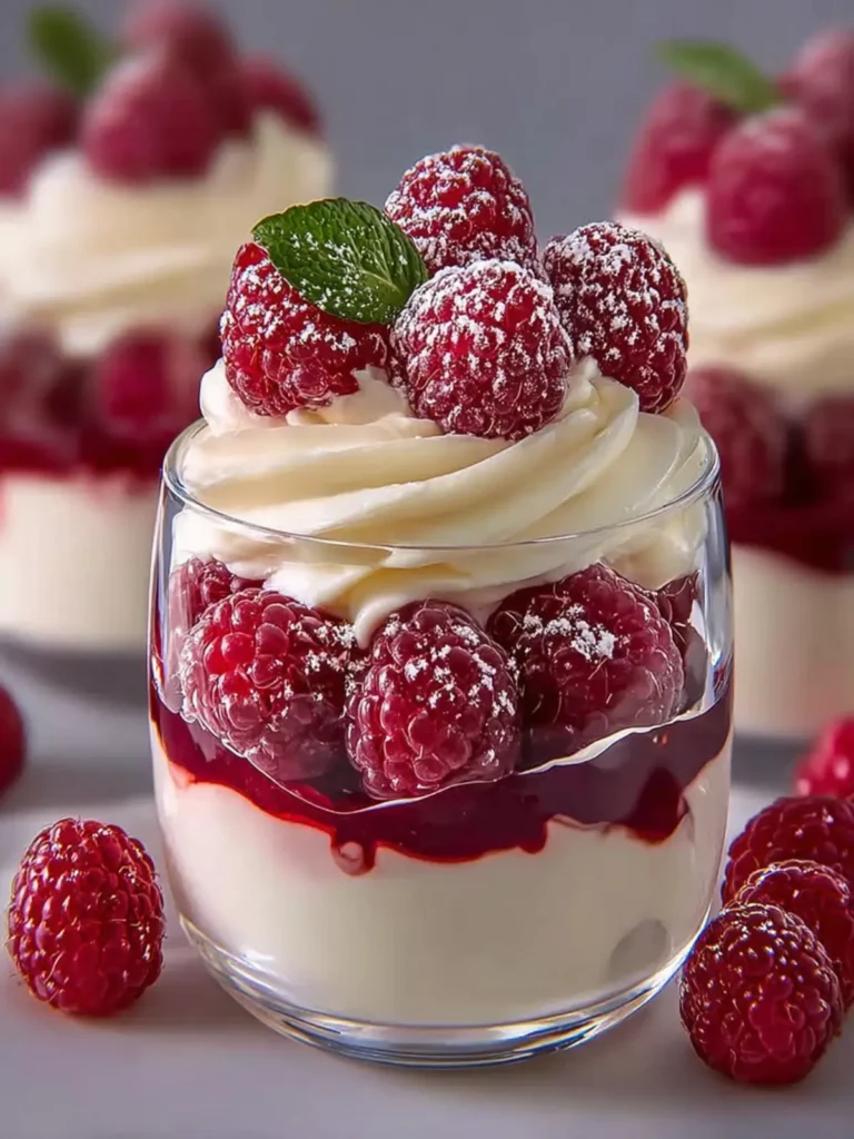 Raspberry White Chocolate Mousse Parfait – Elegant & Easy Dessert Recipe First Image