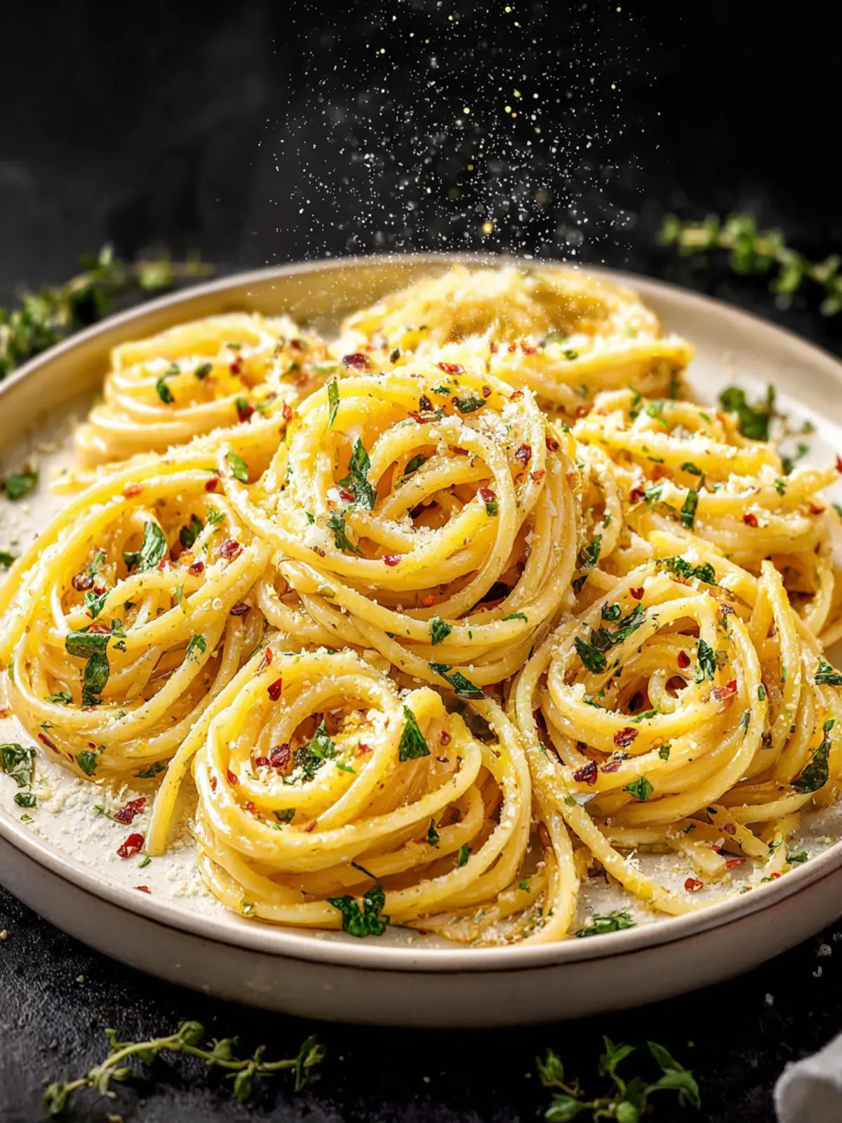 Garlic Olive Oil Pasta First Image