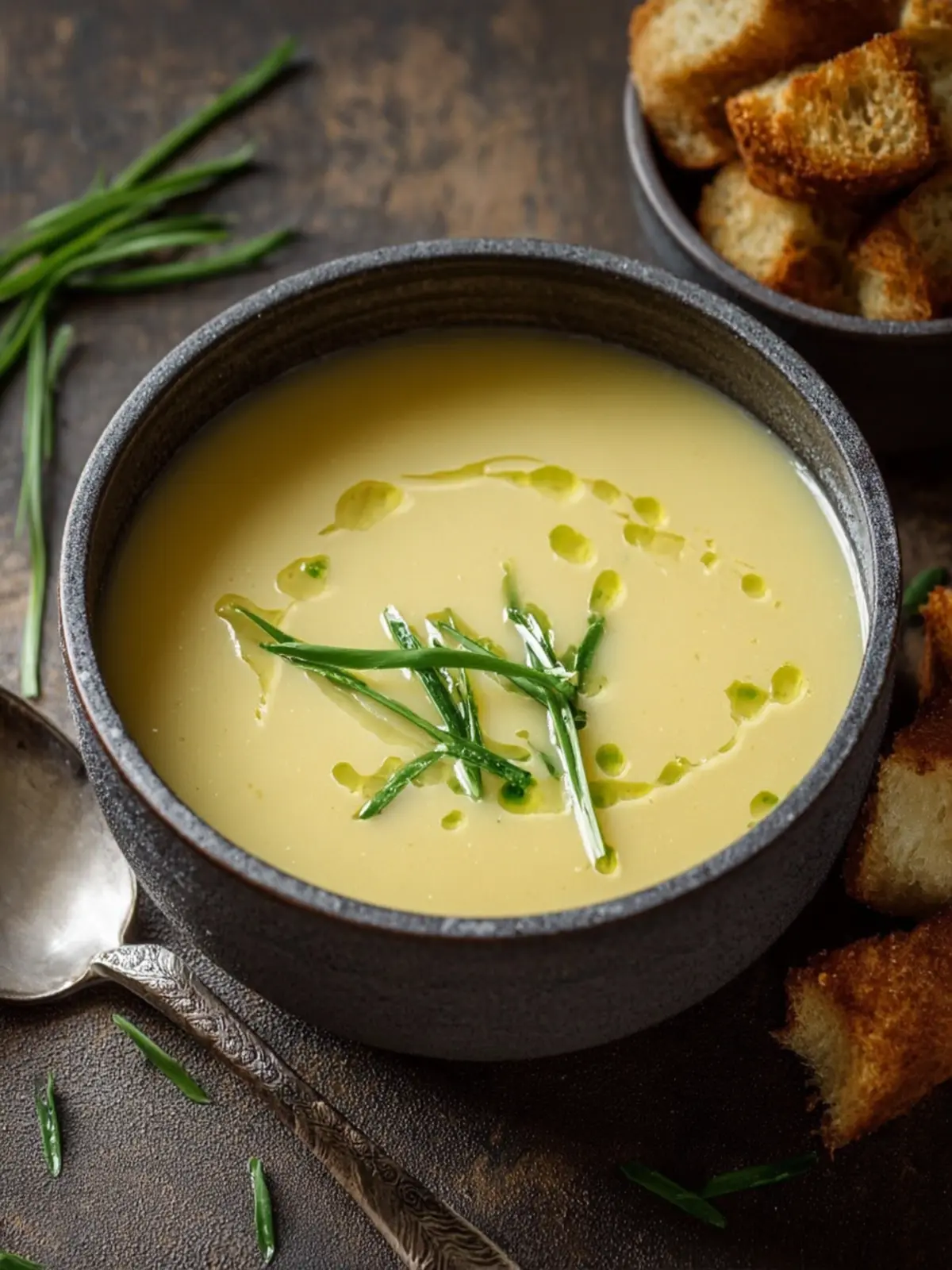Healthy Luscious Potato Leek Soup First Image