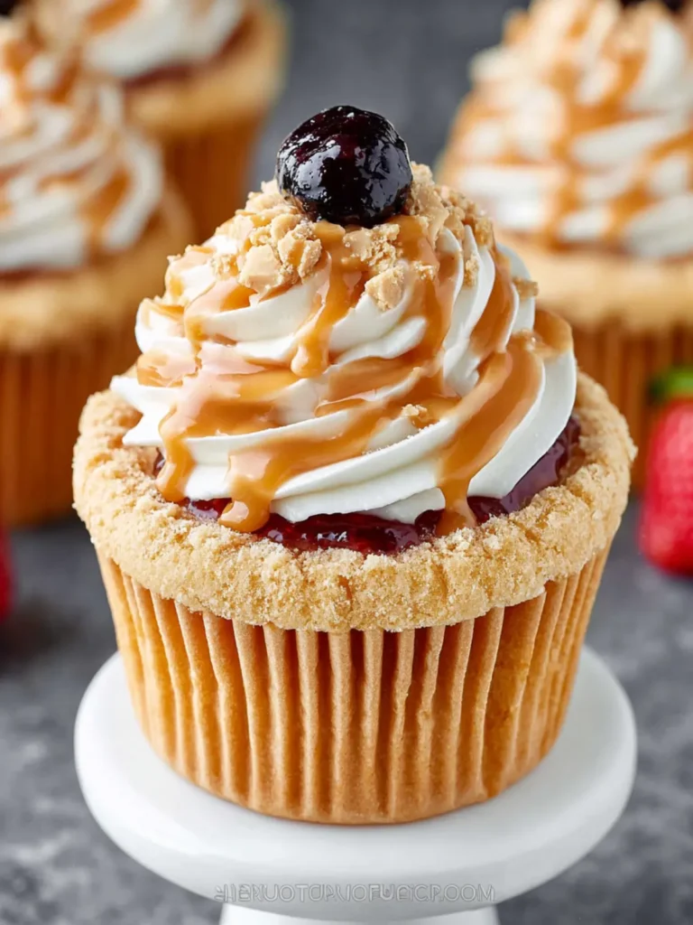 Peanut Butter and Jelly Cupcakes First Image