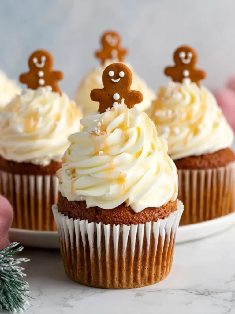 Christmas Gingerbread Cupcakes First Image