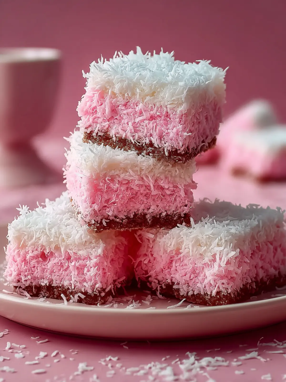 Pink Coconut Snowball Cake Bars: A Sweet Treat First Image