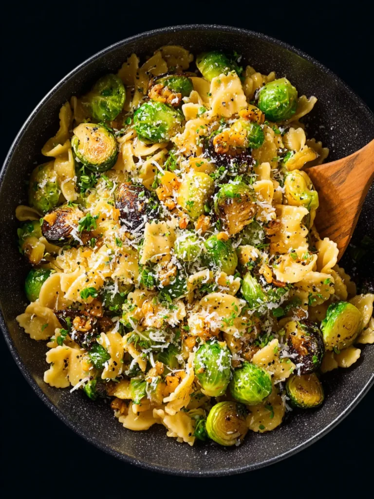 Brussels Sprouts Pasta with Brown Butter First Image
