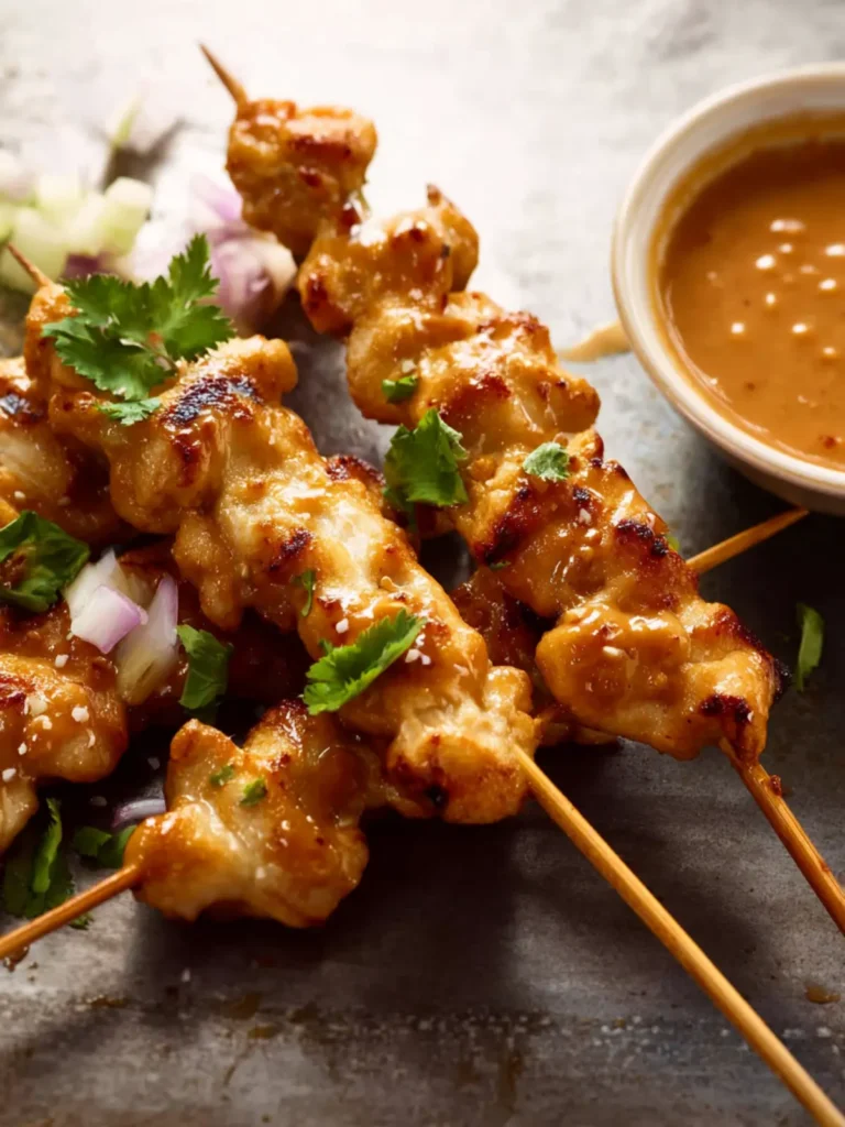 Chicken Satay with Peanut Sauce First Image