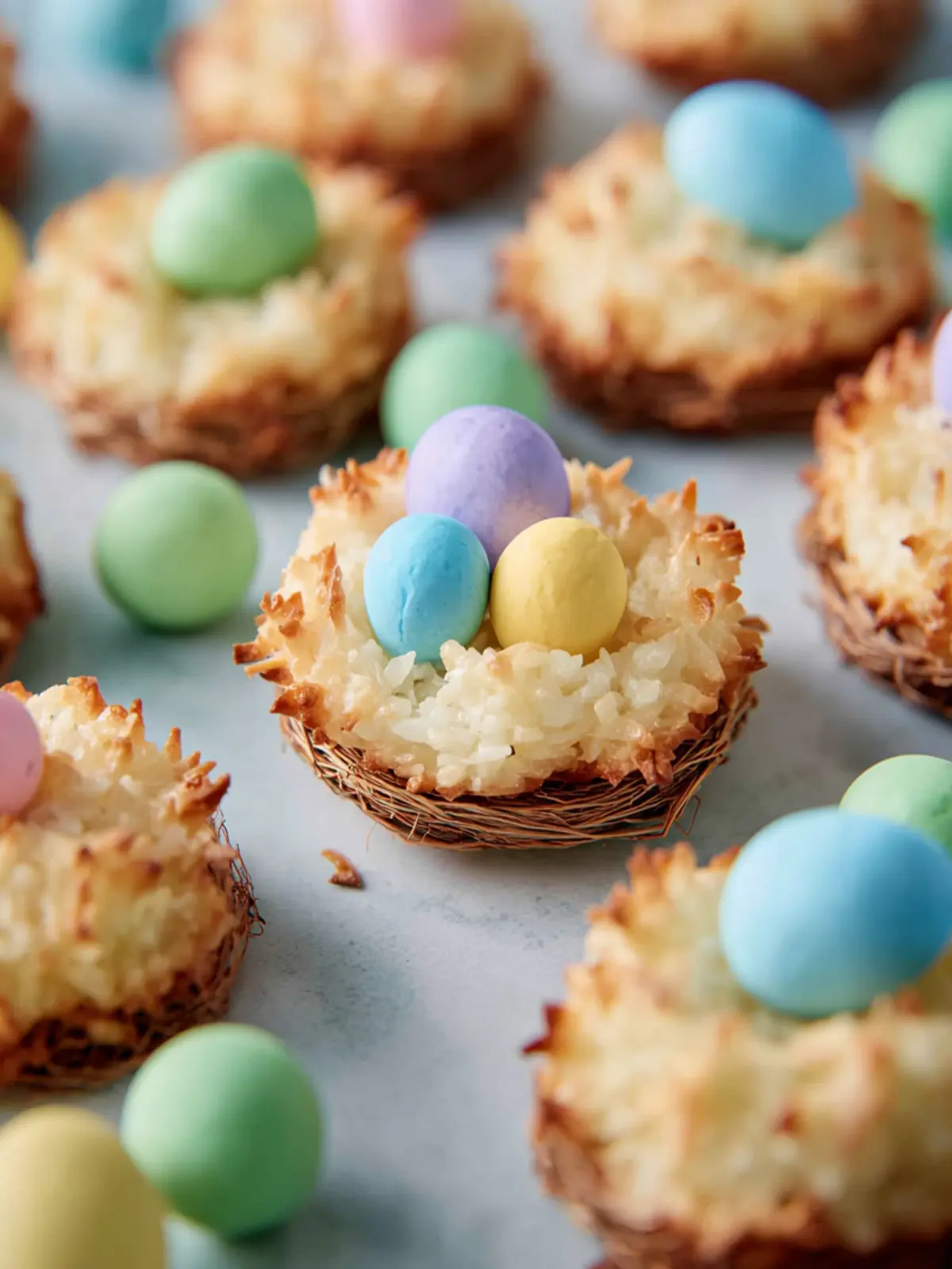Coconut Macaroon Easter Nests First Image