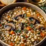 Cozy Mushroom and Barley Soup First Image