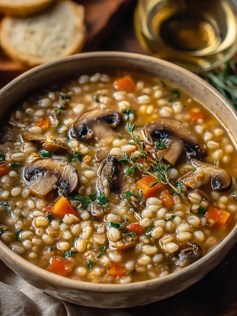 Cozy Mushroom and Barley Soup First Image