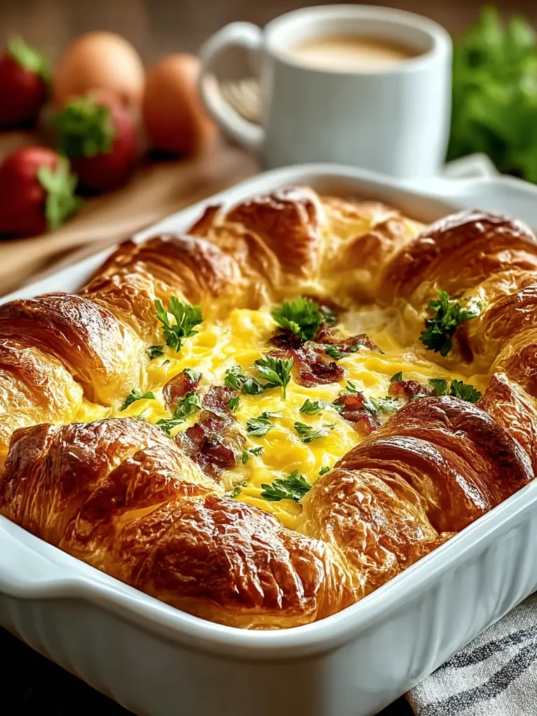 Irresistible Croissant Breakfast Casserole Recipe First Image