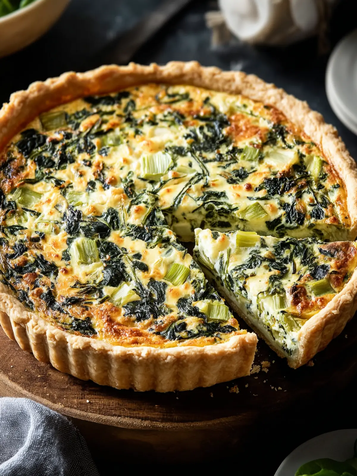 Irresistible Gluten-Free Quiche with Spinach & Leeks First Image