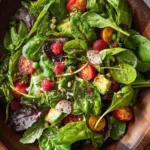 Mixed Super Greens Salad with Lemon Dressing First Image