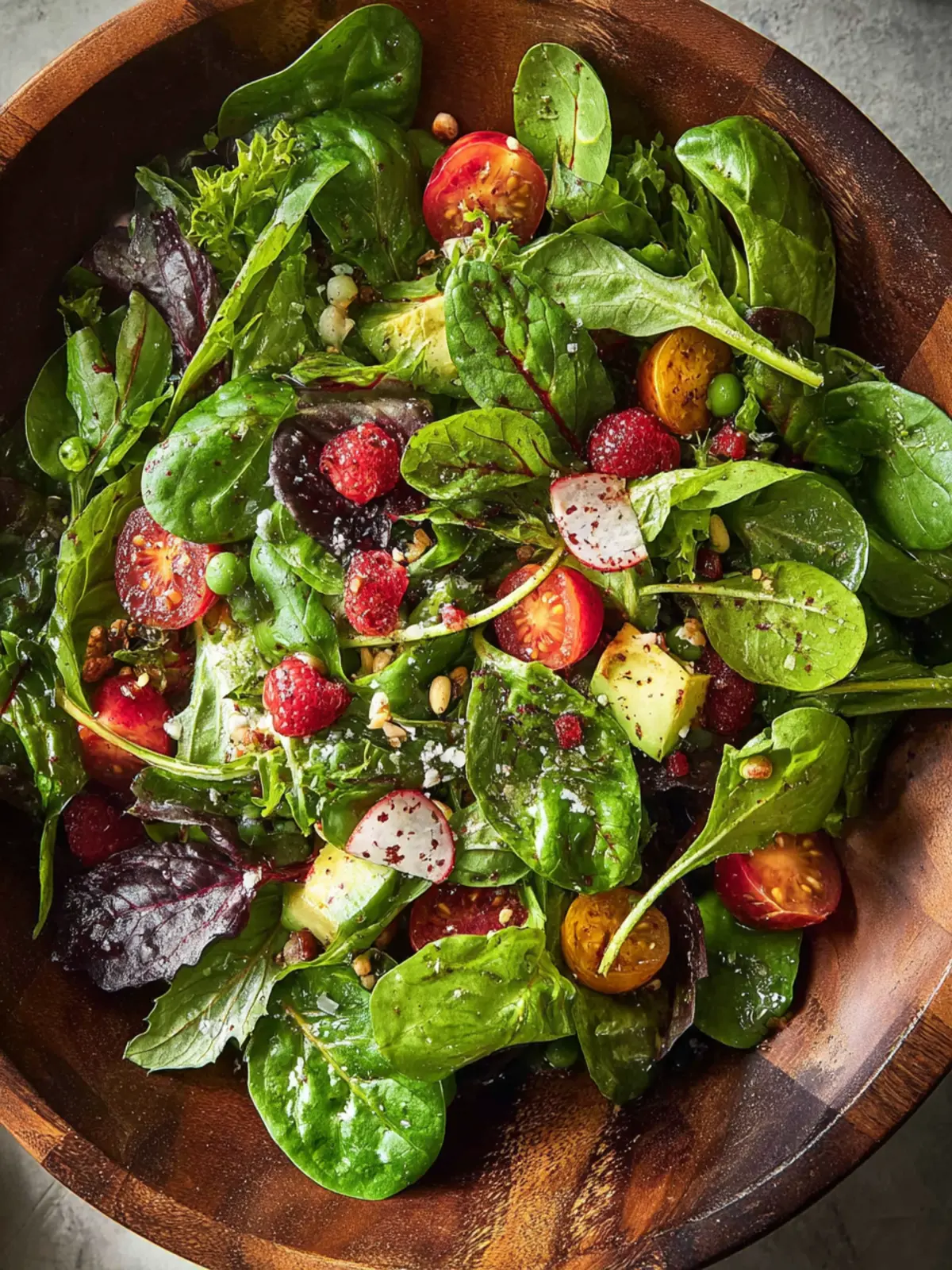 Mixed Super Greens Salad with Lemon Dressing First Image