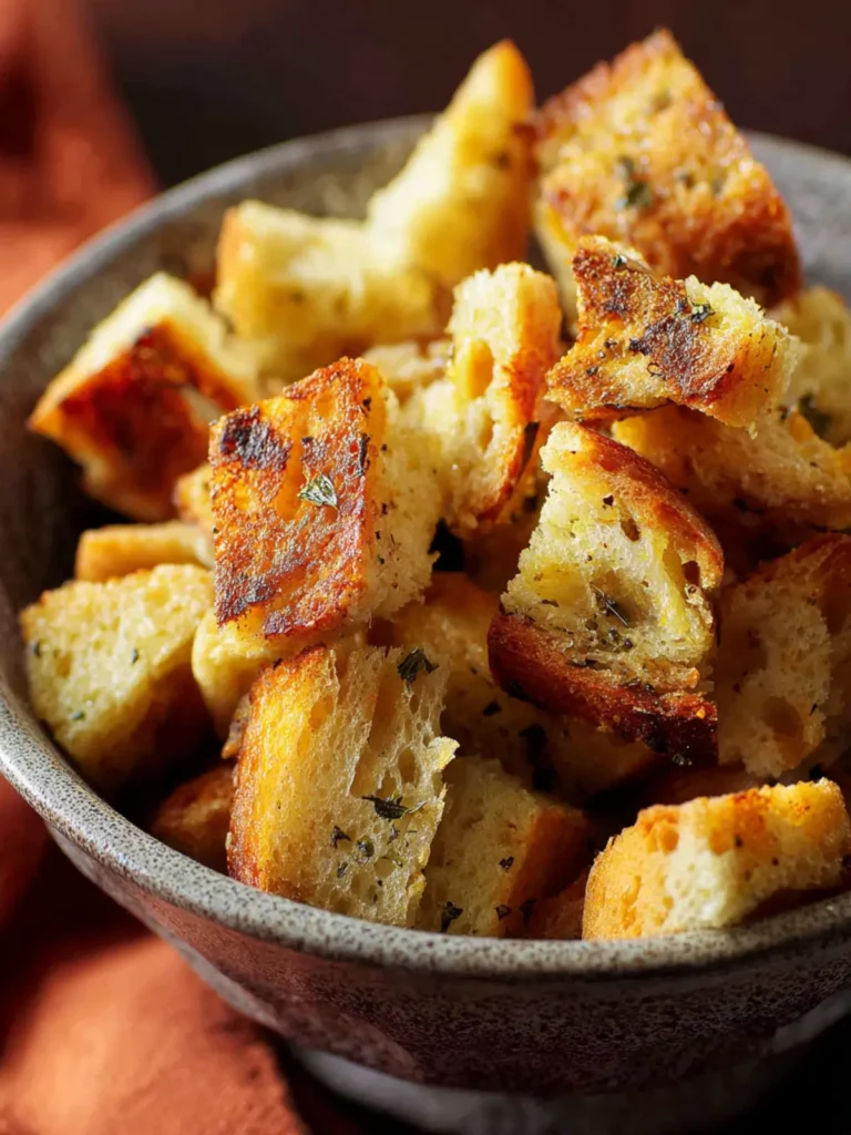 Small Batch Homemade Croutons First Image