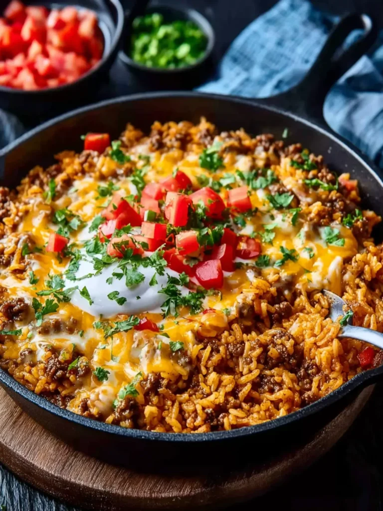 Cheesy Taco Rice Skillet: The Ultimate Comfort Dish First Image