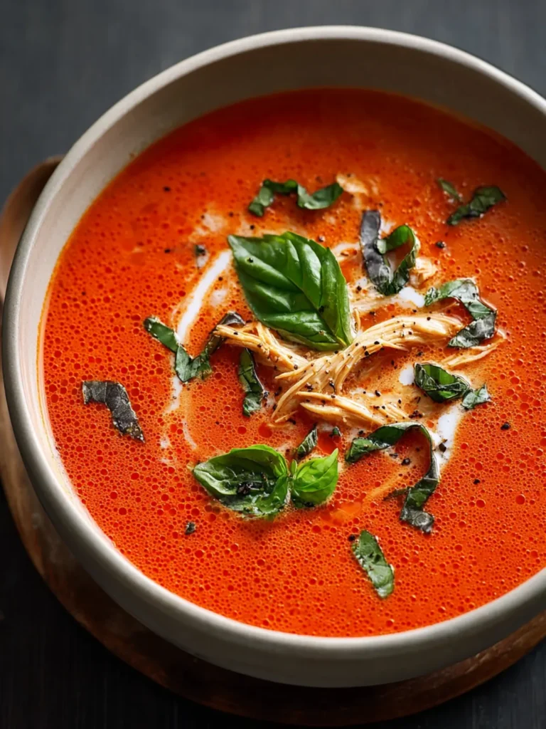 Creamy Tomato Basil Chicken Soup First Image