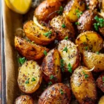 Crispy Roasted Potatoes with Lemon and Garlic Delight First Image