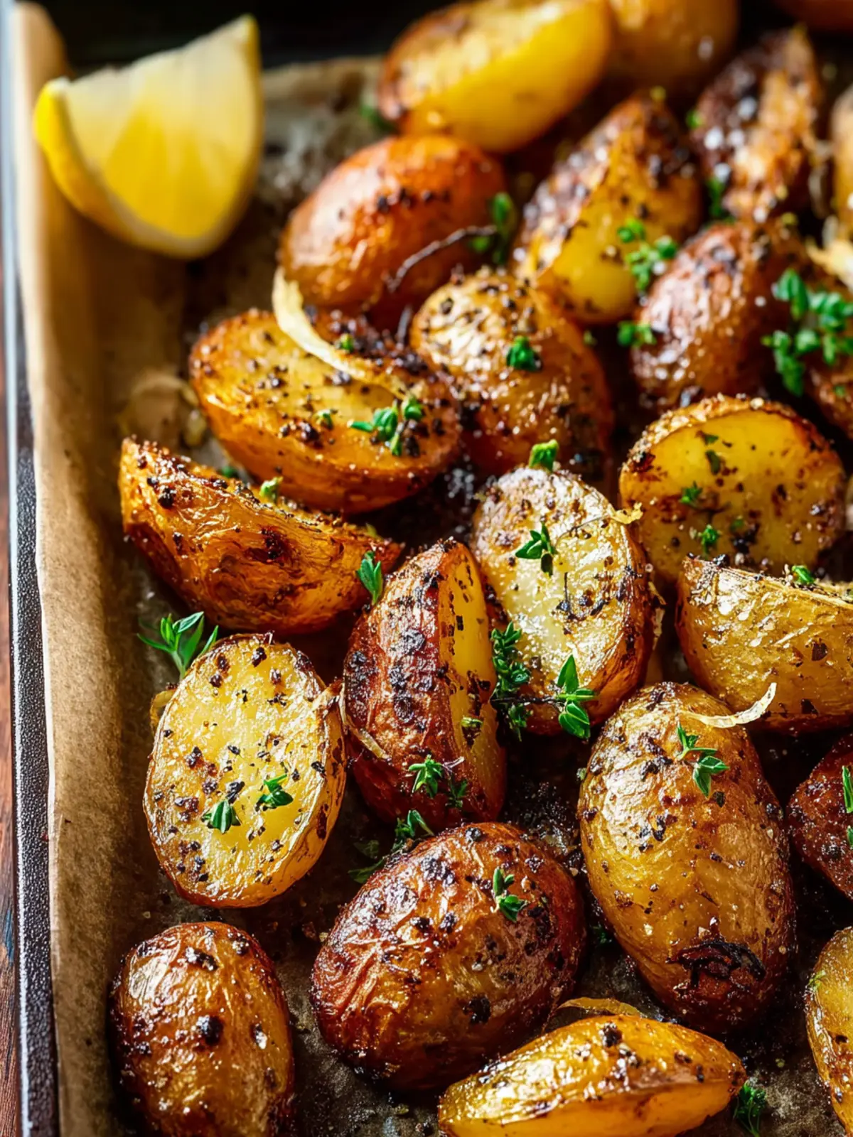 Crispy Roasted Potatoes with Lemon and Garlic Delight First Image
