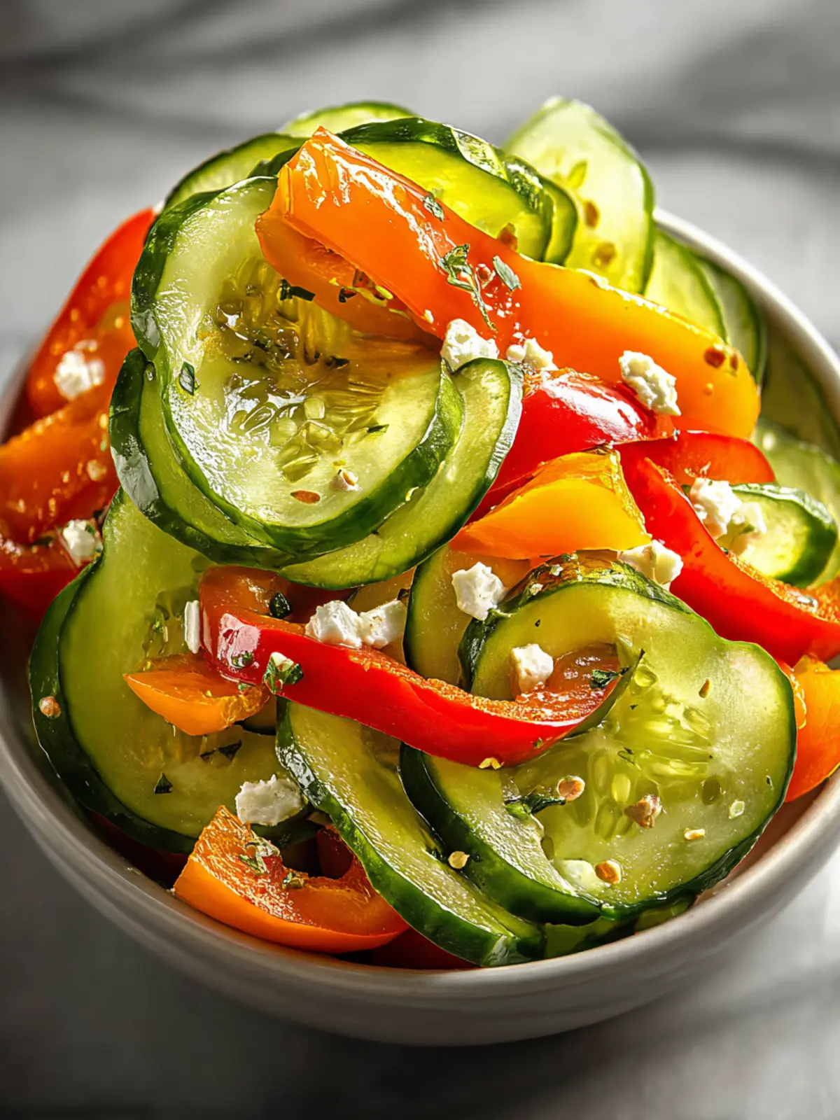 Cucumber Sweet Pepper Salad First Image