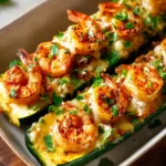 Garlicky Shrimp Zucchini Boats Recipe First Image