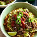 Green Chile Beef Cabbage Bowl First Image