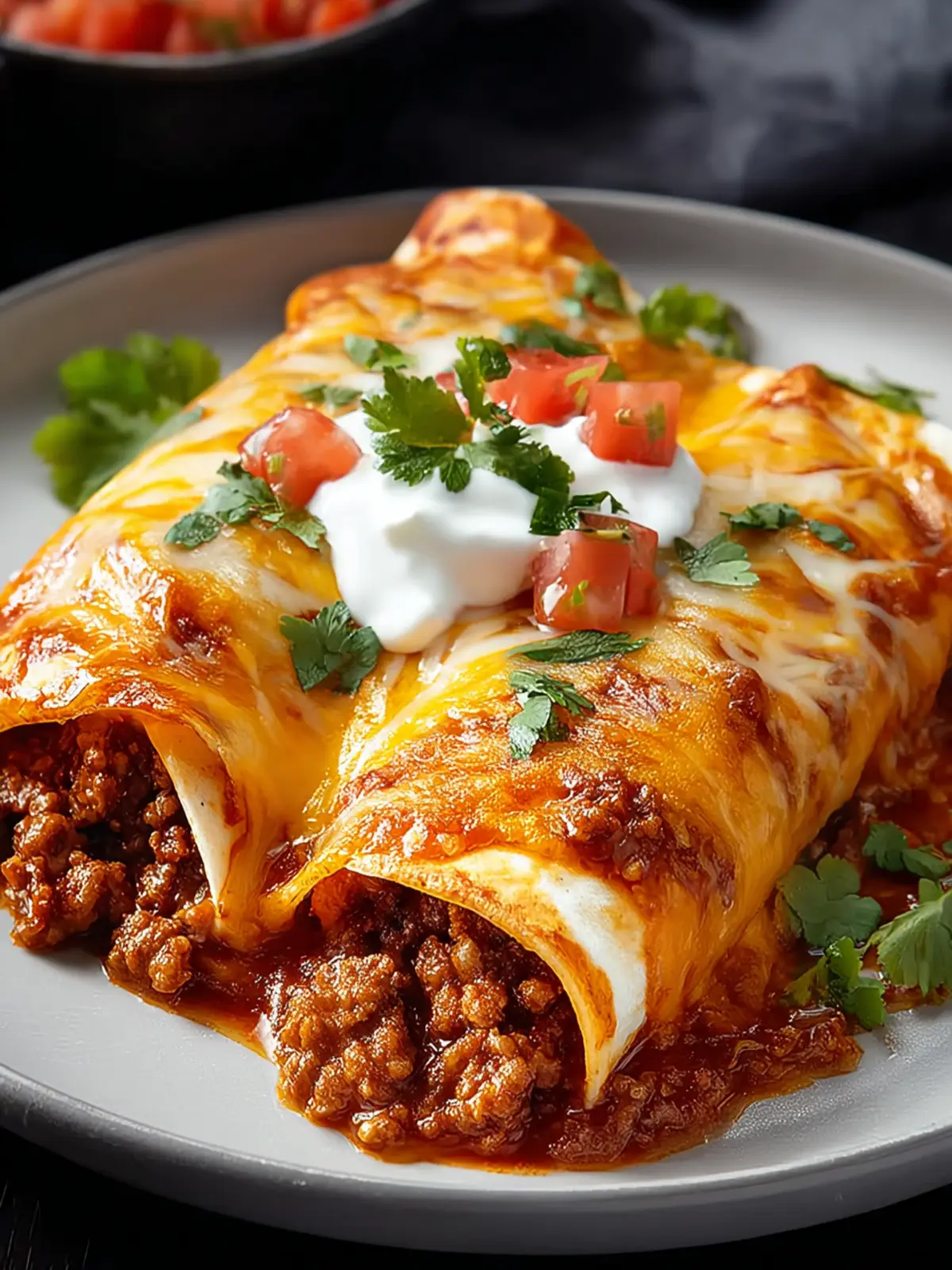 Ground Beef Enchiladas: Cheesy and Satisfying Delight First Image