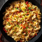 Irresistible Gyoza Noodle Chicken Skillet Recipe First Image