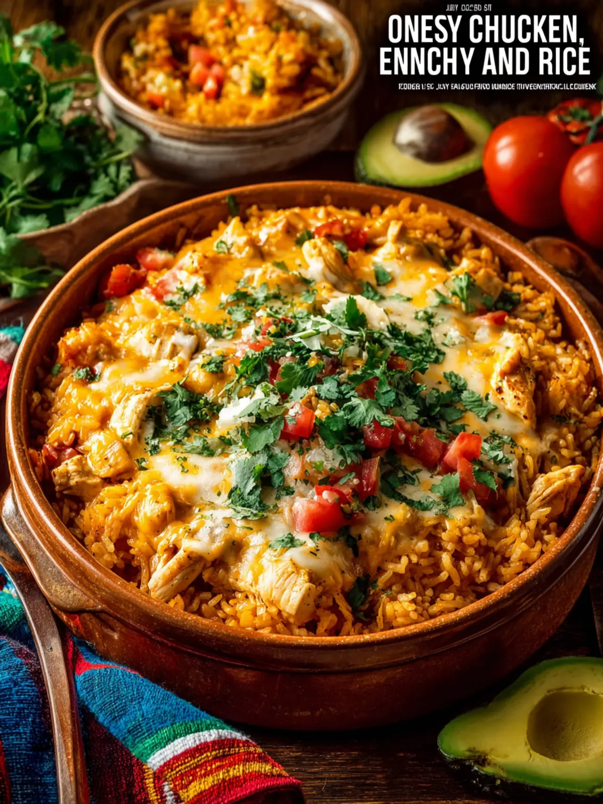 One Pot Cheesy Chicken & Enchilada Rice First Image