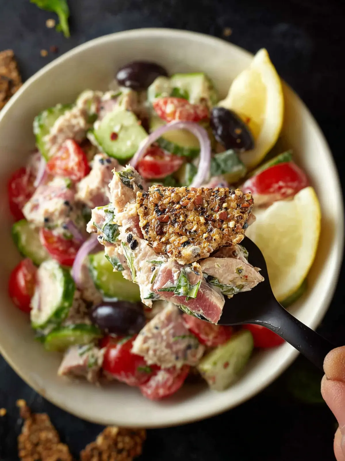 Quick Mediterranean Tuna Salad with No Mayo (Healthy) First Image