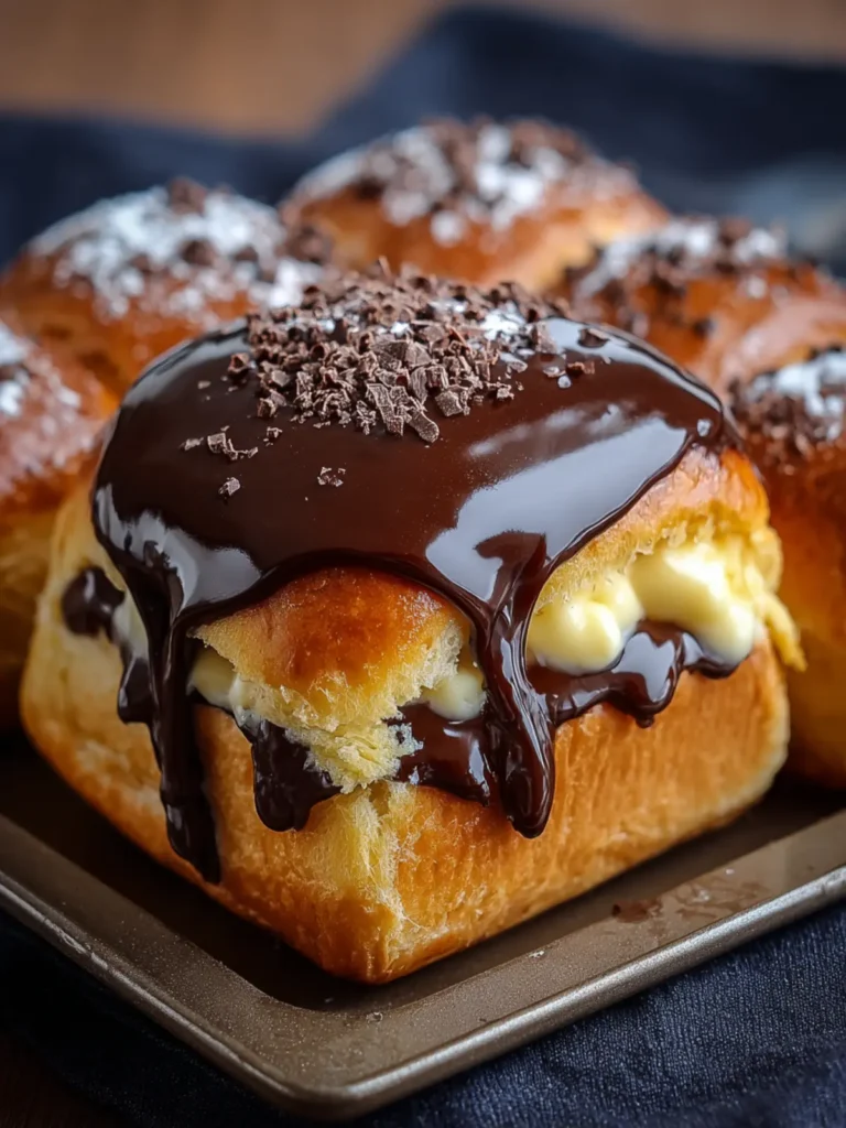 Boston Cream Pie Stuffed Hawaiian Rolls First Image