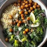 Easy Kale Chickpea Quinoa Salad with Broccoli & Lemon First Image