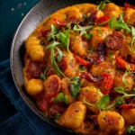 Gnocchi with Chorizo and Creamy Harissa Sauce First Image