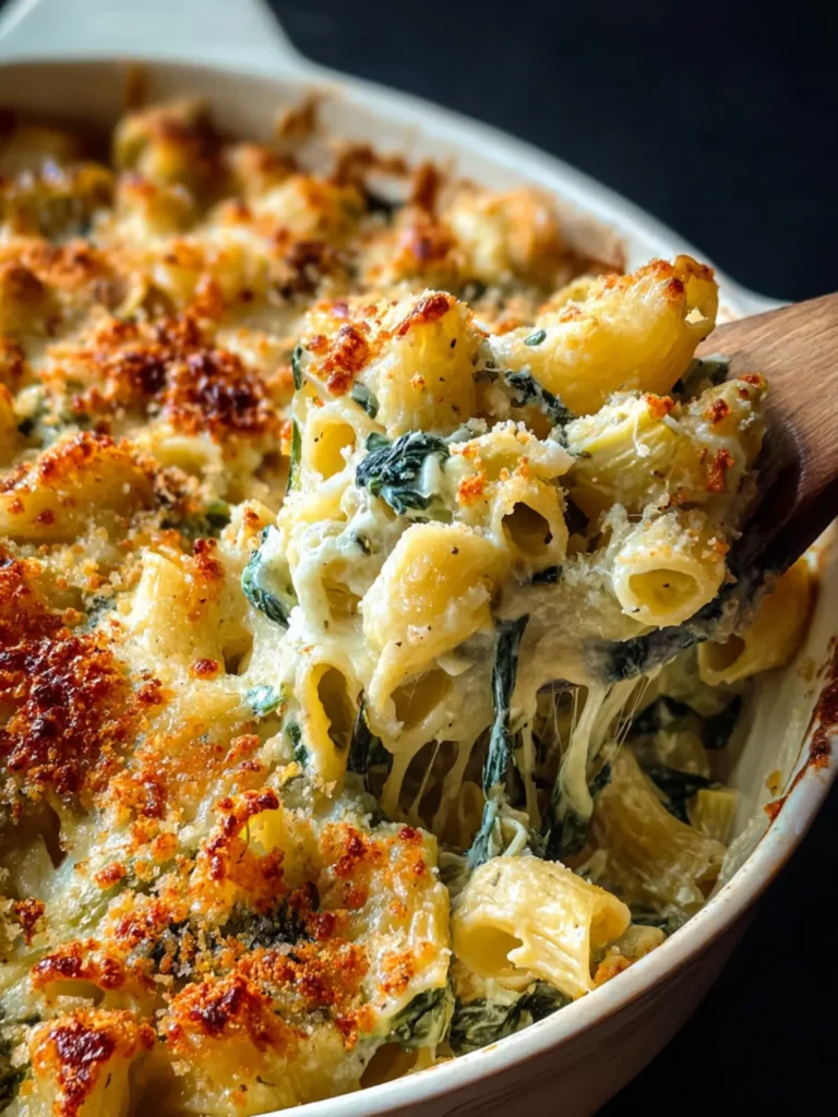 Irresistible Spinach and Artichoke Baked Pasta Recipe First Image