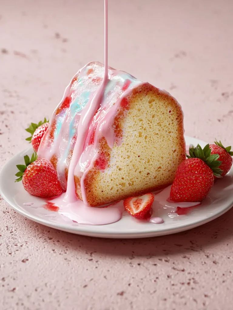 Strawberry Milkshake Pound Cake First Image