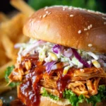 Slow Cooker BBQ Chicken Sandwich First Image